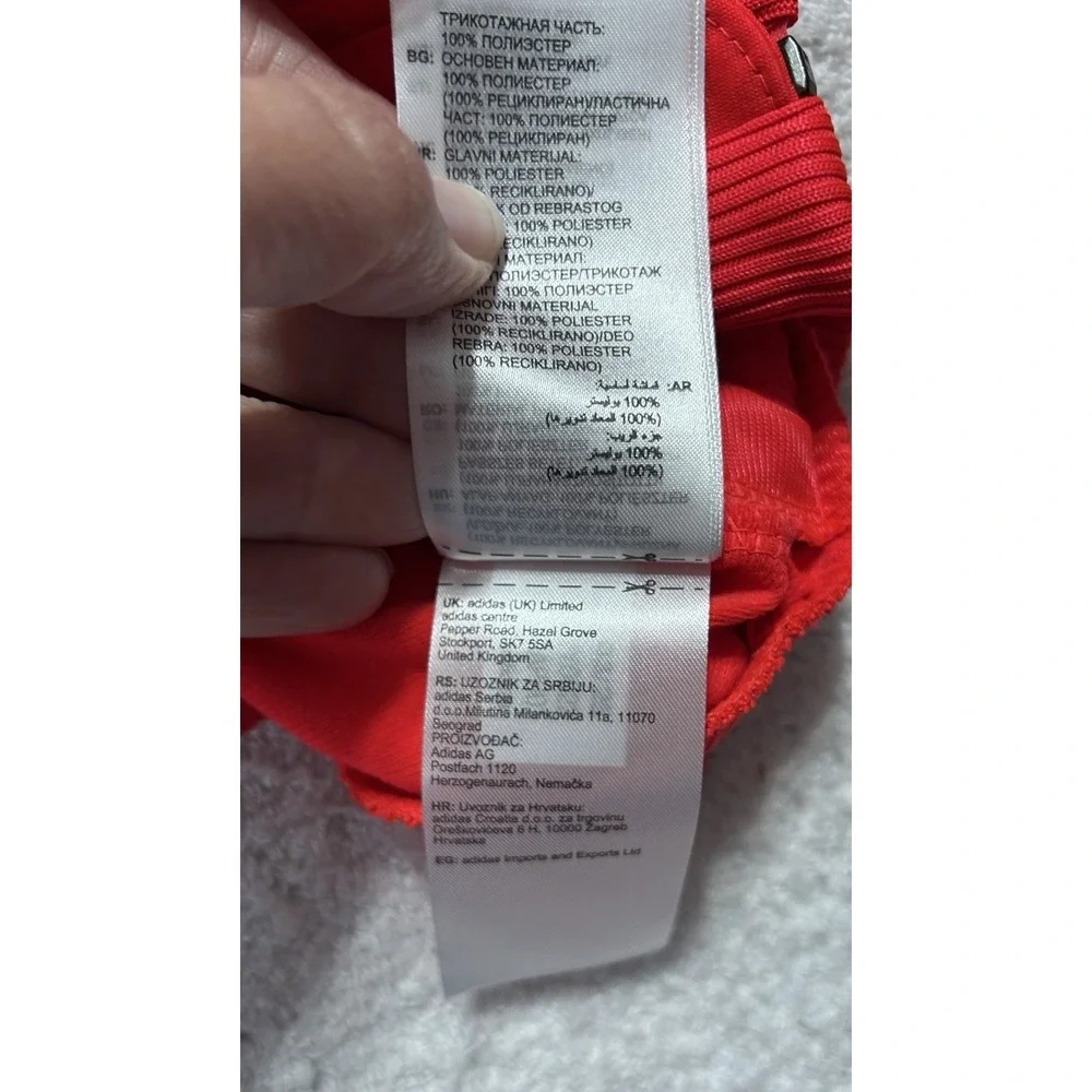 Adidas Firebird Tracksuit Jacket ONLY Toddler 18M Lucid Red JY0022 (E7)